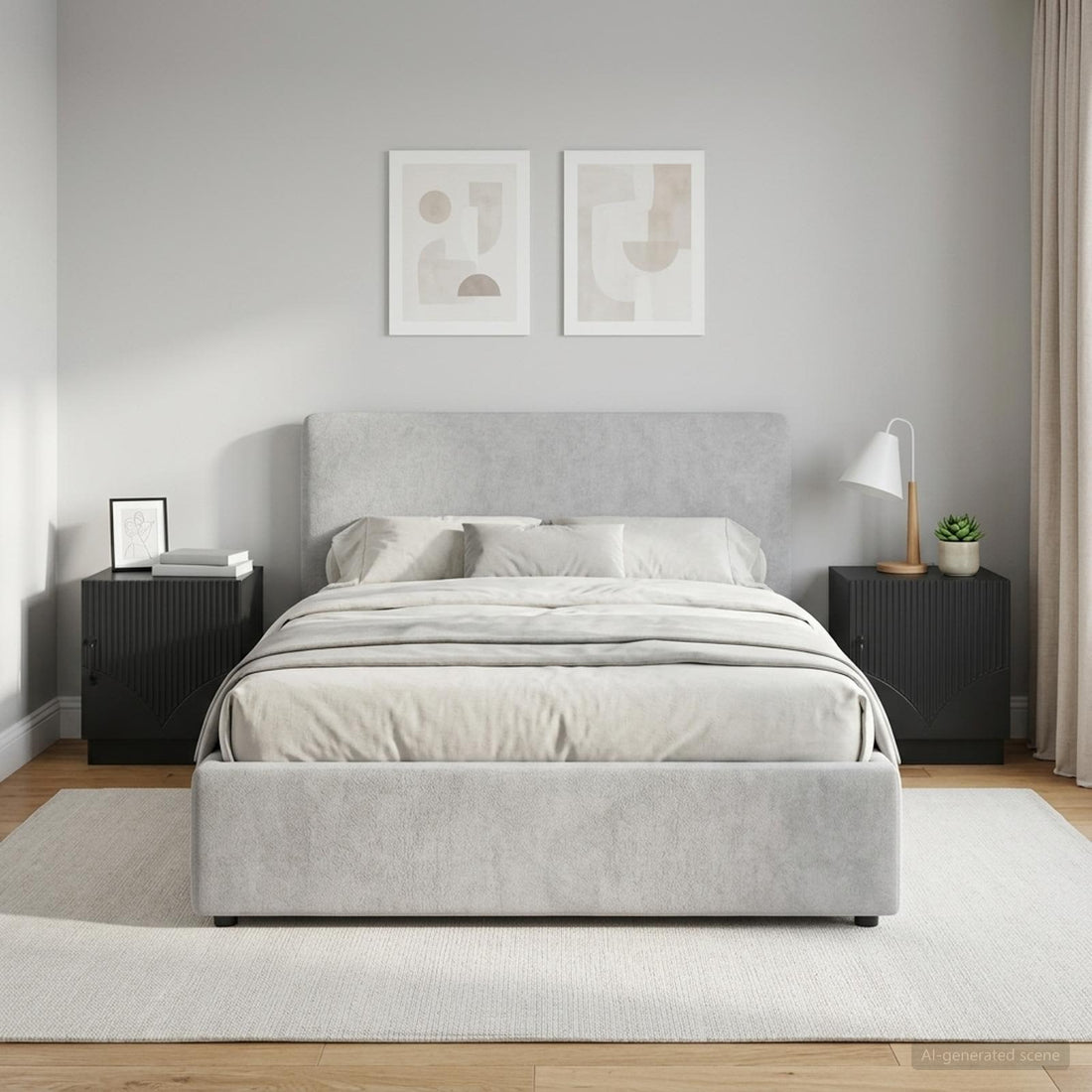 vidaXL Mesita de Noche 2 uds. Negro 43 x 34,5 x 47 cm