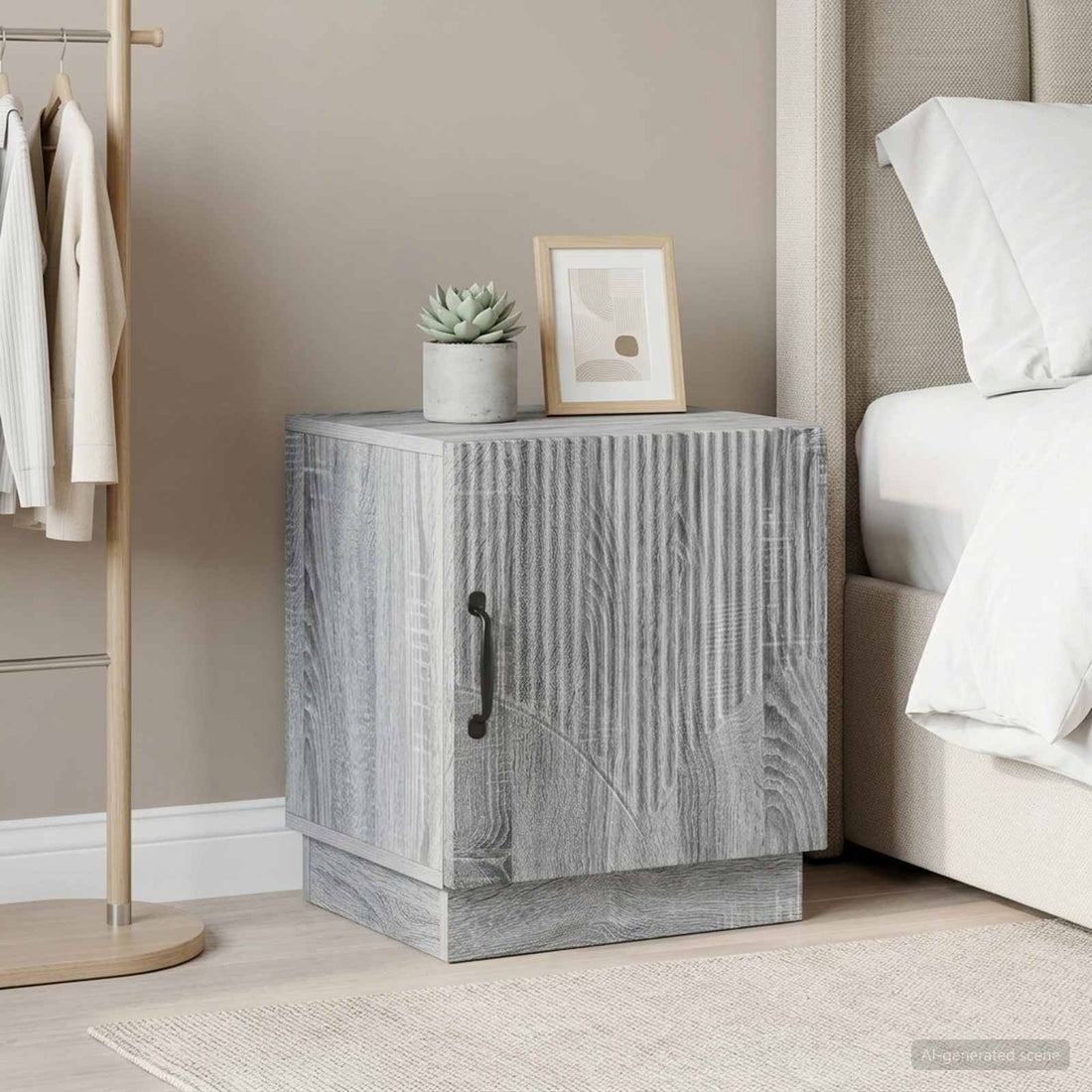 vidaXL Mesita de Noche 2 uds. Sonoma gris 43 x 34,5 x 47 cm