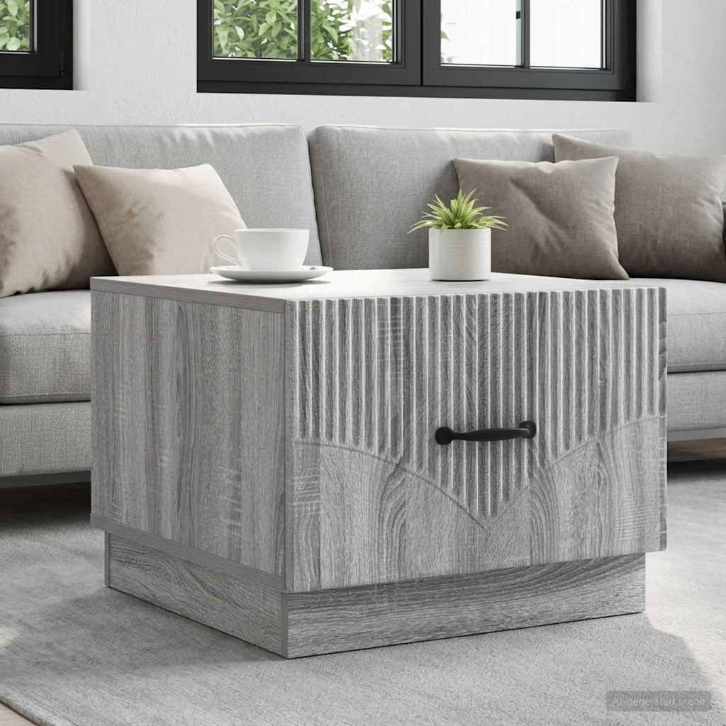 vidaXL Mesa de Café Gris Sonoma 49 x 50 x 37 cm Madera de Ingeniería