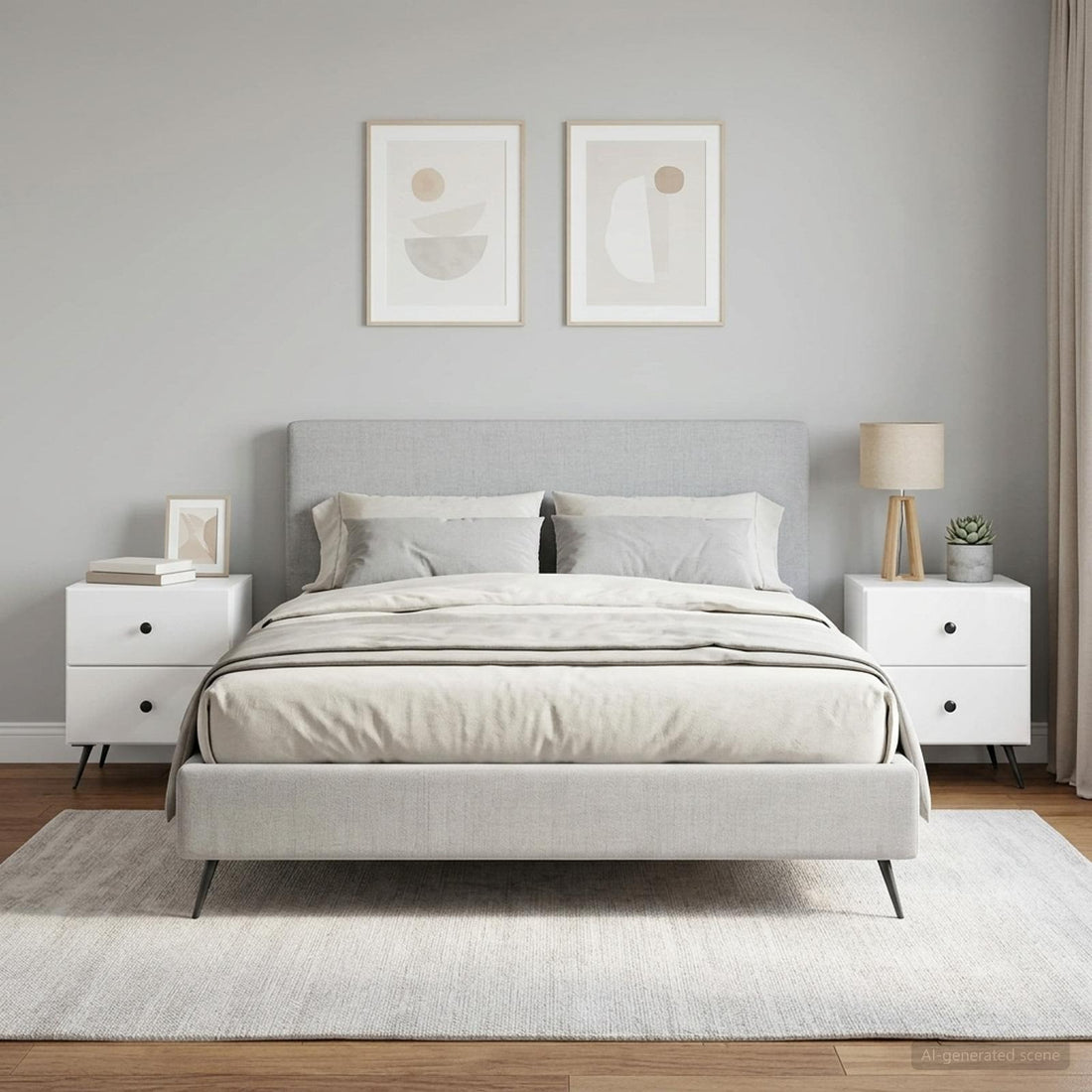 vidaXL Armario de Noche 2 uds. Brillante 43 x 34,5 x 47,5 cm