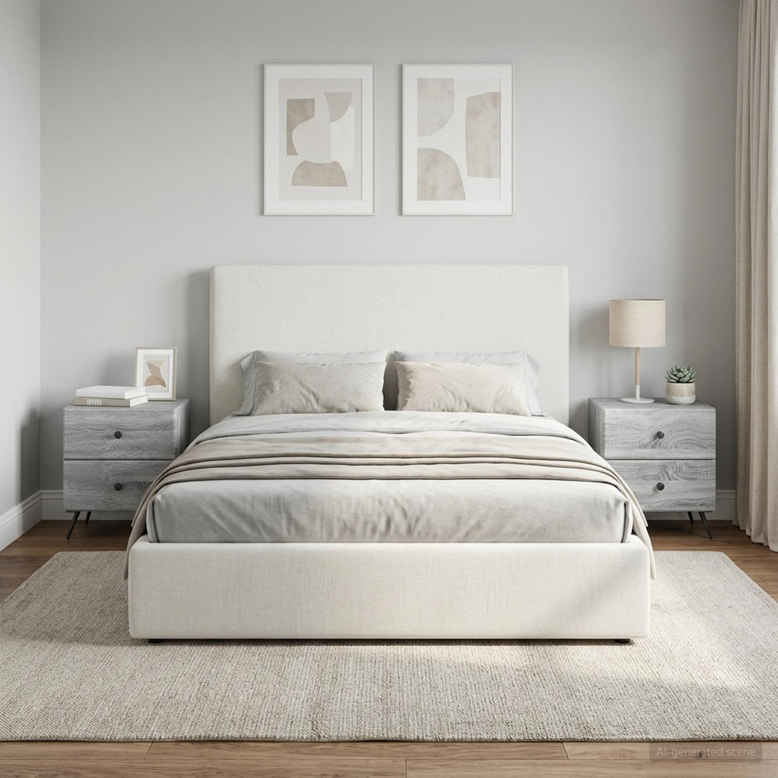 vidaXL Armario de Noche 2 uds. Gris Sonoma 43 x 34,5 x 47,5 cm