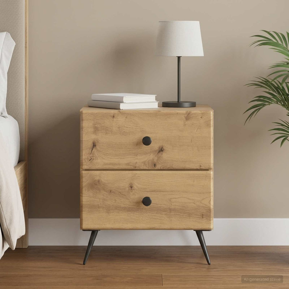 vidaXL Armario de Noche Roble artisan 43 x 34,5 x 47,5 cm