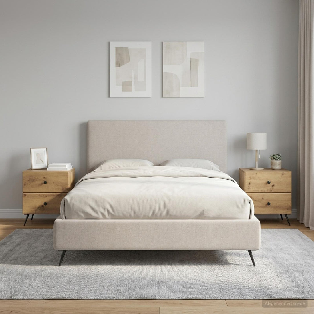 vidaXL Armario de Noche 2 uds. Roble artisan 43 x 34,5 x 47,5 cm
