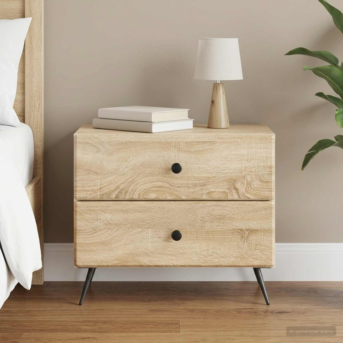 vidaXL Armario de Noche Roble Sonoma 62 x 34,5 x 47,5 cm