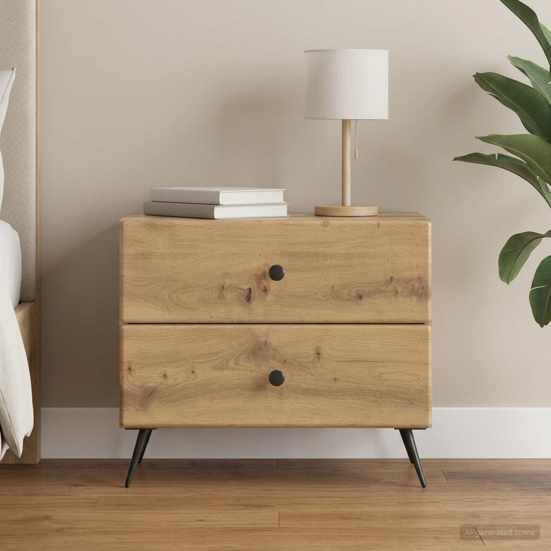 vidaXL Armario de Noche Roble artisan 62 x 34,5 x 47,5 cm
