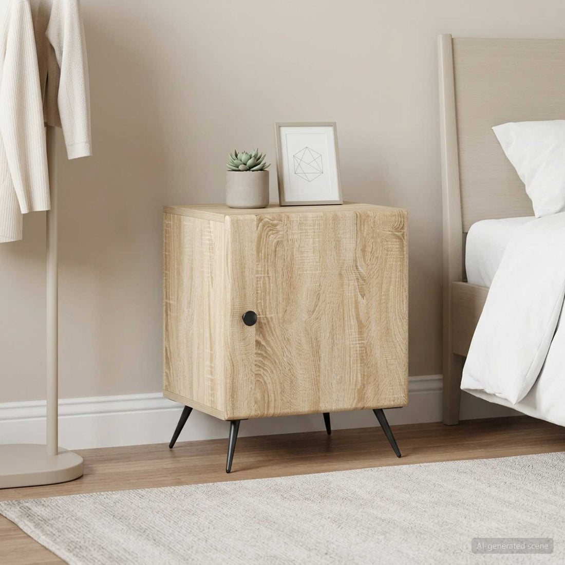 vidaXL Armario de Noche 2 uds. Roble Sonoma 43 x 34,5 x 50 cm