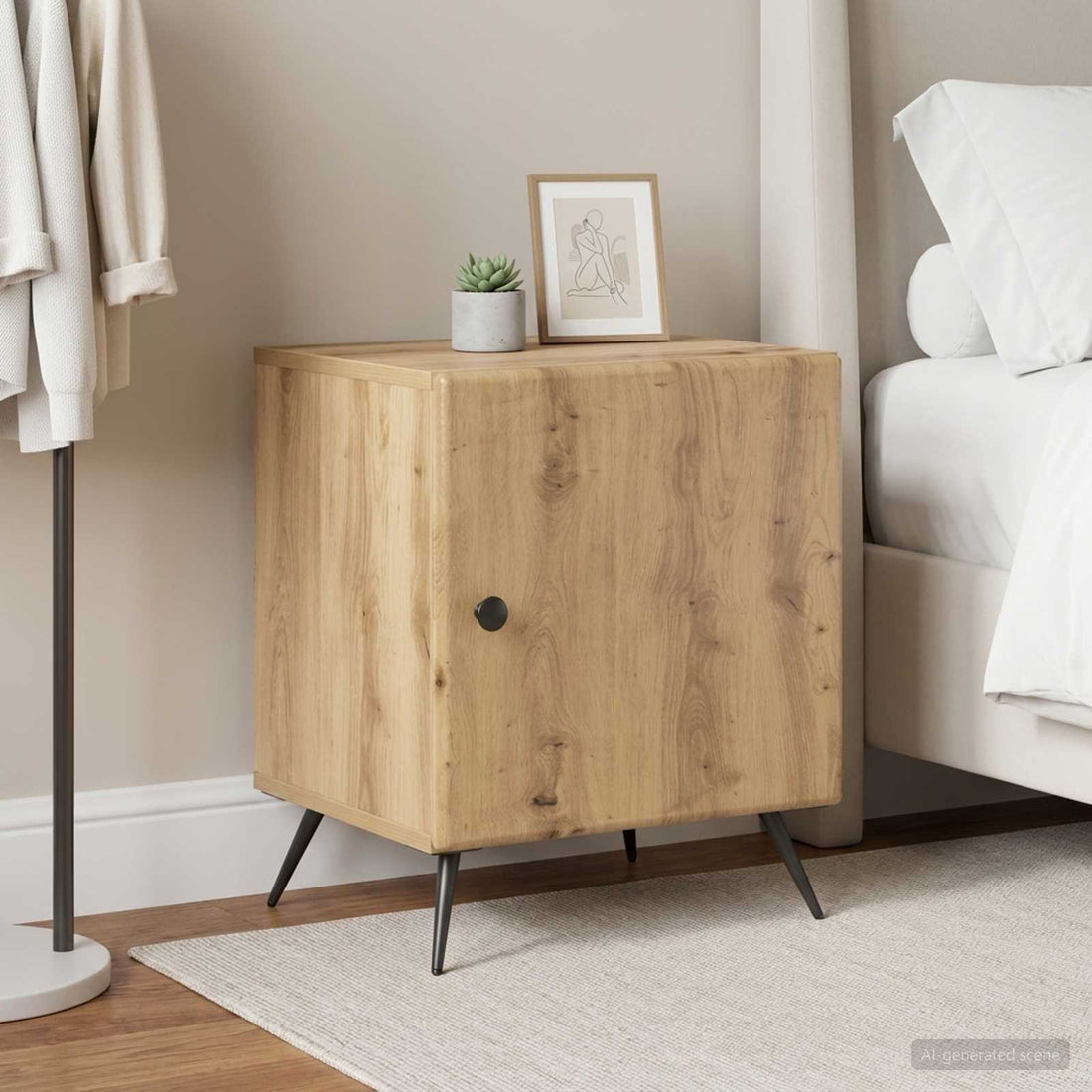 vidaXL Armario de Noche 2 uds. Roble artisan 43 x 34,5 x 50 cm