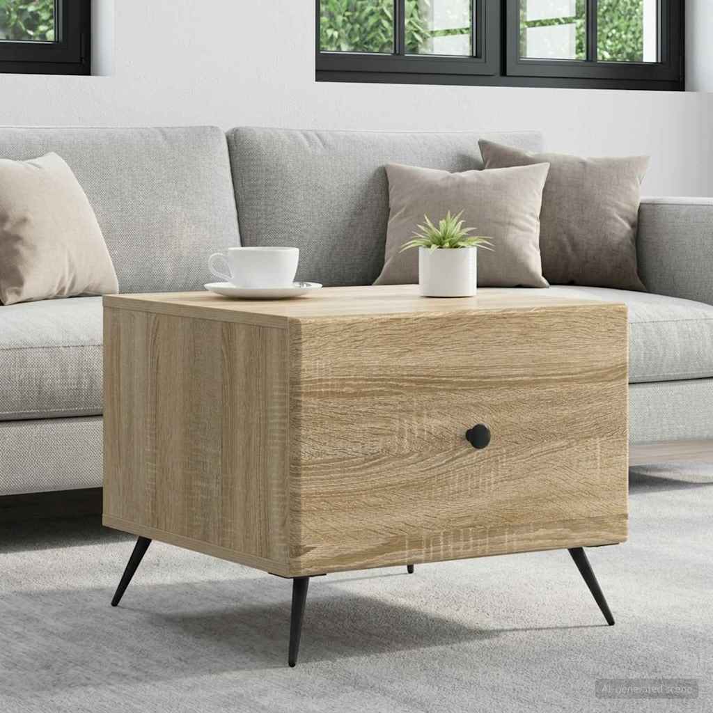 vidaXL Mesa de Café Roble Sonoma 49 x 50 x 40 cm Madera de Ingeniería