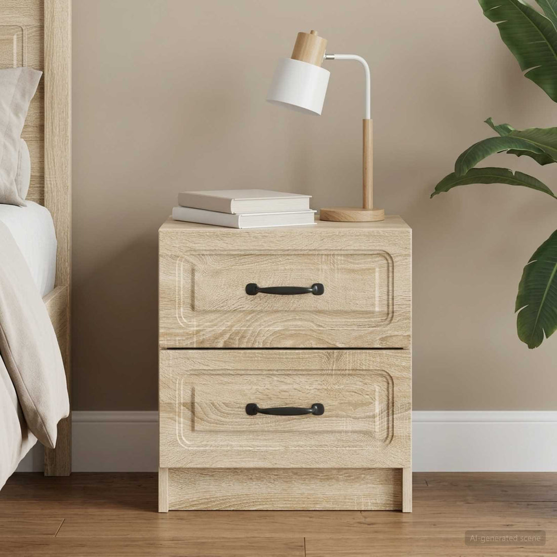 vidaXL Armario de Noche Roble Sonoma 43 x 34,5 x 44,5 cm