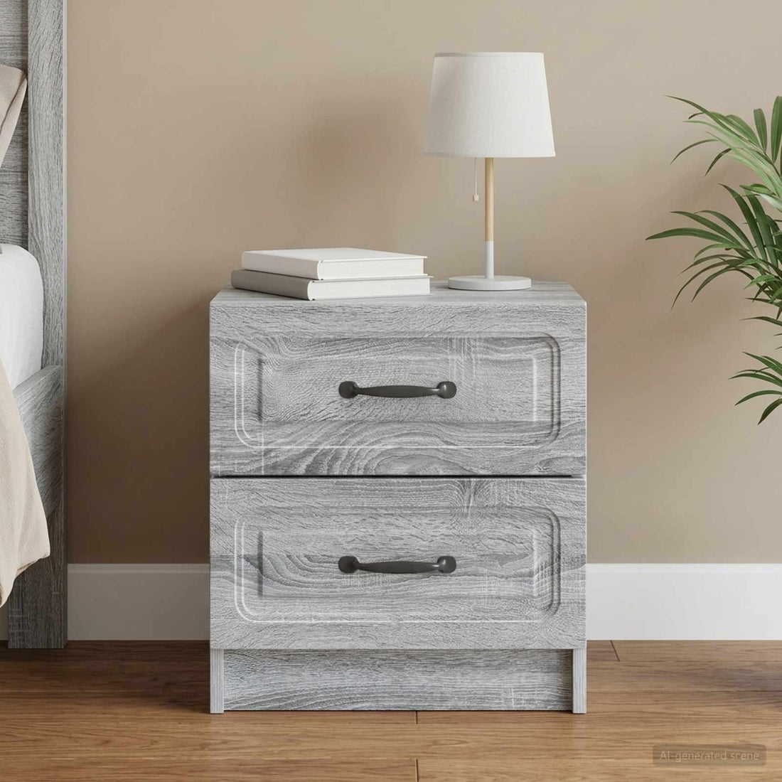 vidaXL Armario de Noche Gris Sonoma 43 x 34,5 x 44,5 cm