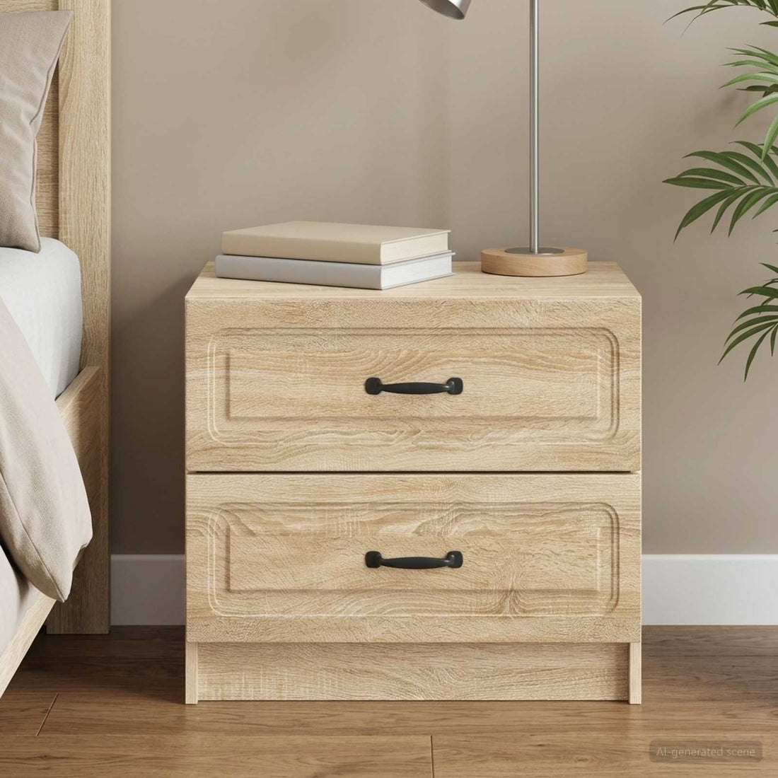 vidaXL Armario de Noche Roble Sonoma 62 x 34,5 x 44,5 cm