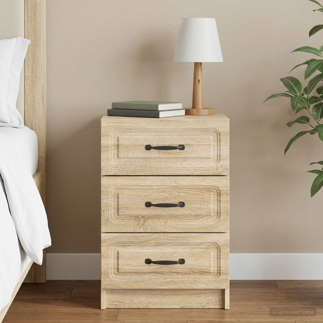 vidaXL Armario de Noche Roble Sonoma 43 x 41 x 63,5 cm