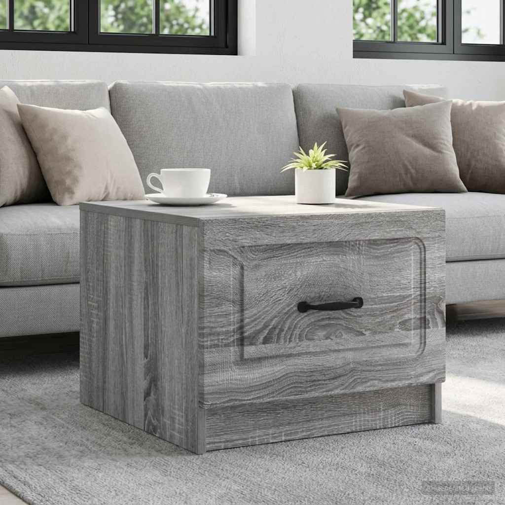 vidaXL Mesa de Café Gris Sonoma 49 x 50 x 37 cm Madera de Ingeniería