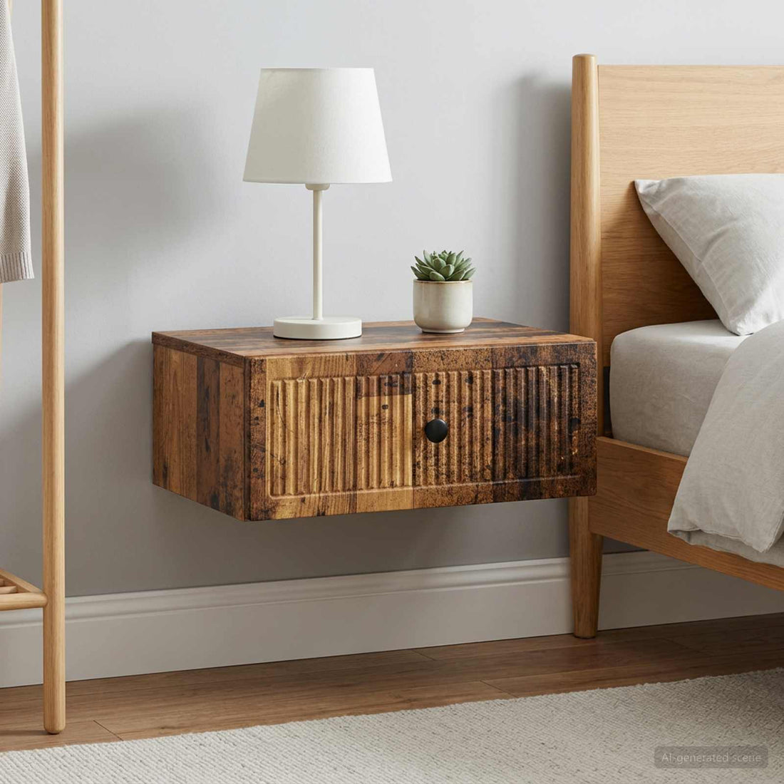 vidaXL Armario de Noche 2 uds. Madera envejecida 49 x 34,5 x 20 cm