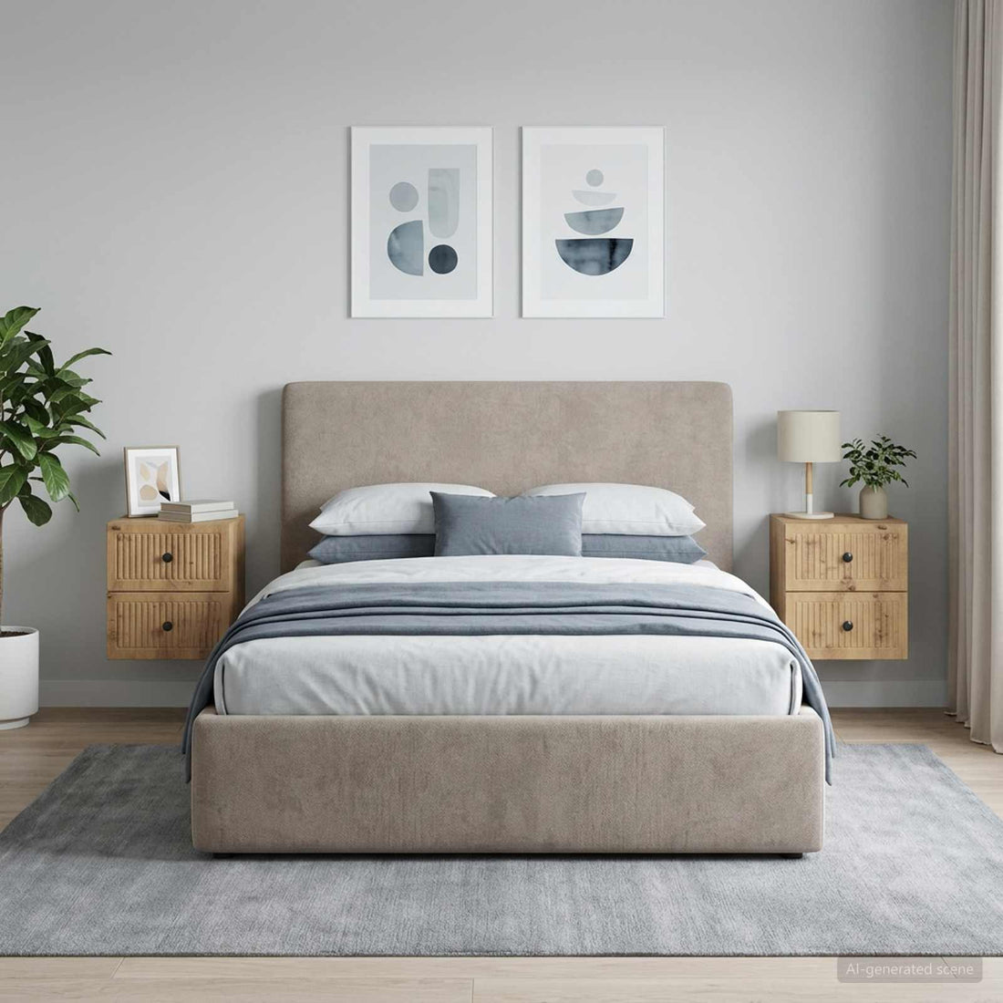 vidaXL Mesita de Noche de Pared 2 uds. Roble artisan 33 x 34,5 x 40 cm