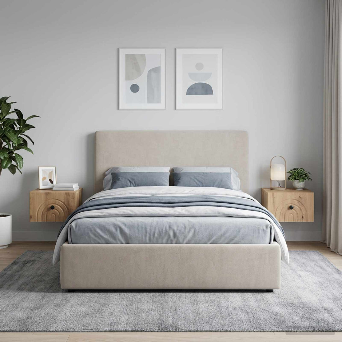 vidaXL Mesita de Noche de Pared 2 uds. Roble artisan 33 x 34,5 x 20 cm