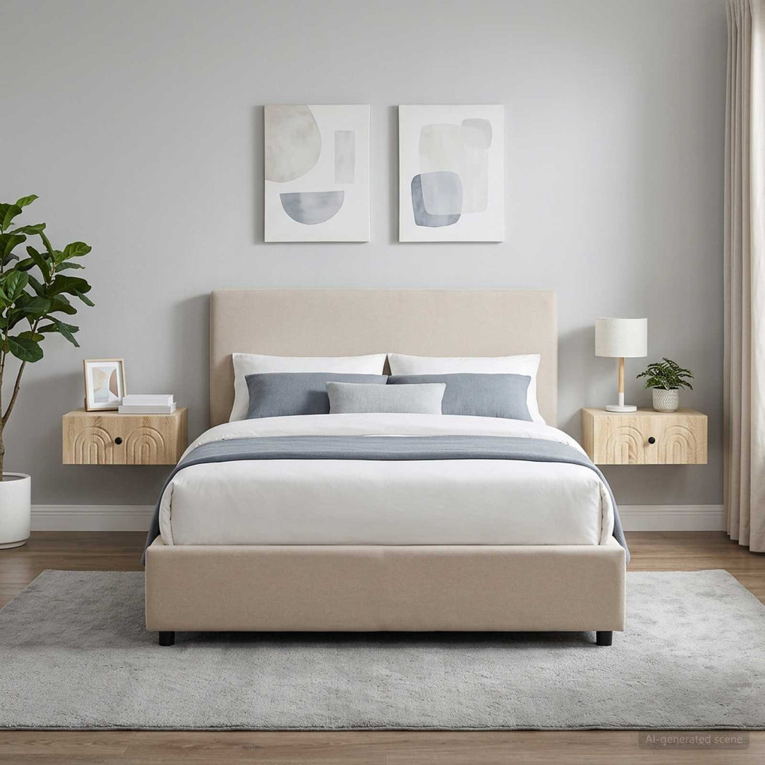 vidaXL Mesita de Noche de Pared 2 uds. Roble Sonoma 49 x 34,5 x 20 cm