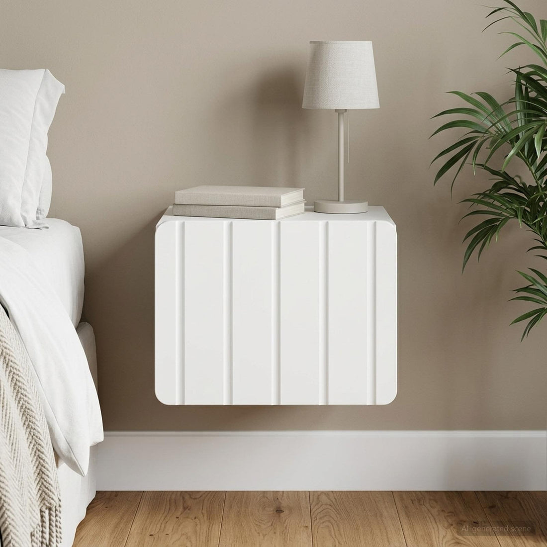 vidaXL Mesita de Noche de Pared 33 x 34,5 x 24 cm Madera de Ingeniería