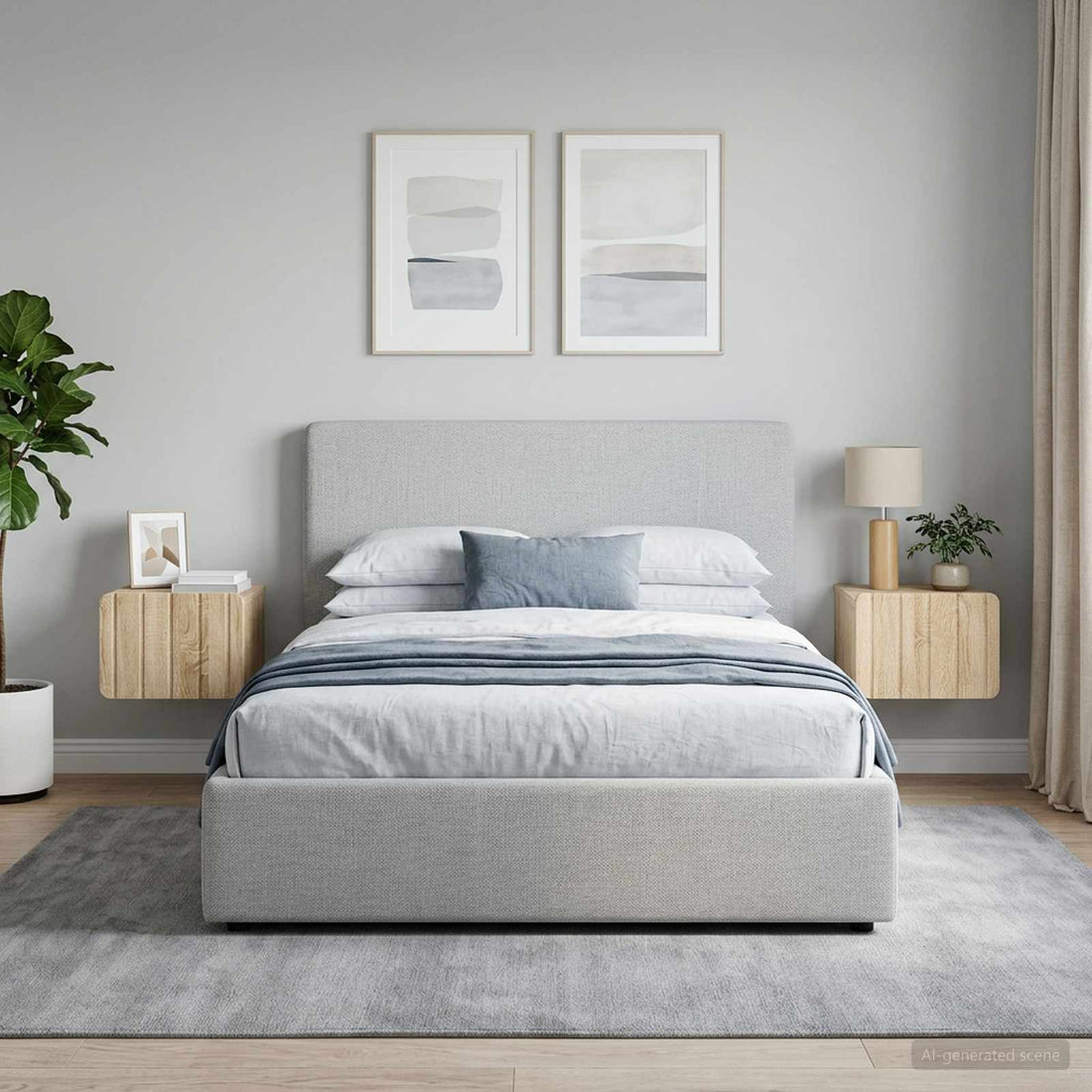 vidaXL Mesita de Noche de Pared 2 uds. Roble Sonoma 33 x 34,5 x 24 cm