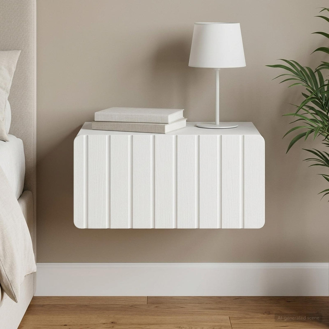 vidaXL Mesita de Noche de Pared 49 x 34,5 x 24 cm Madera de Ingeniería