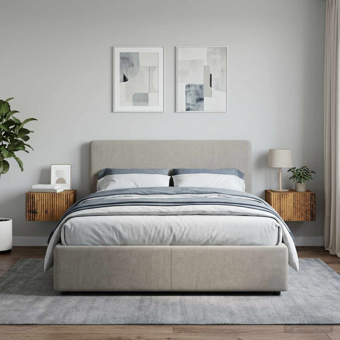 vidaXL Mesita de Noche de Pared 2 uds. Madera envejecida
