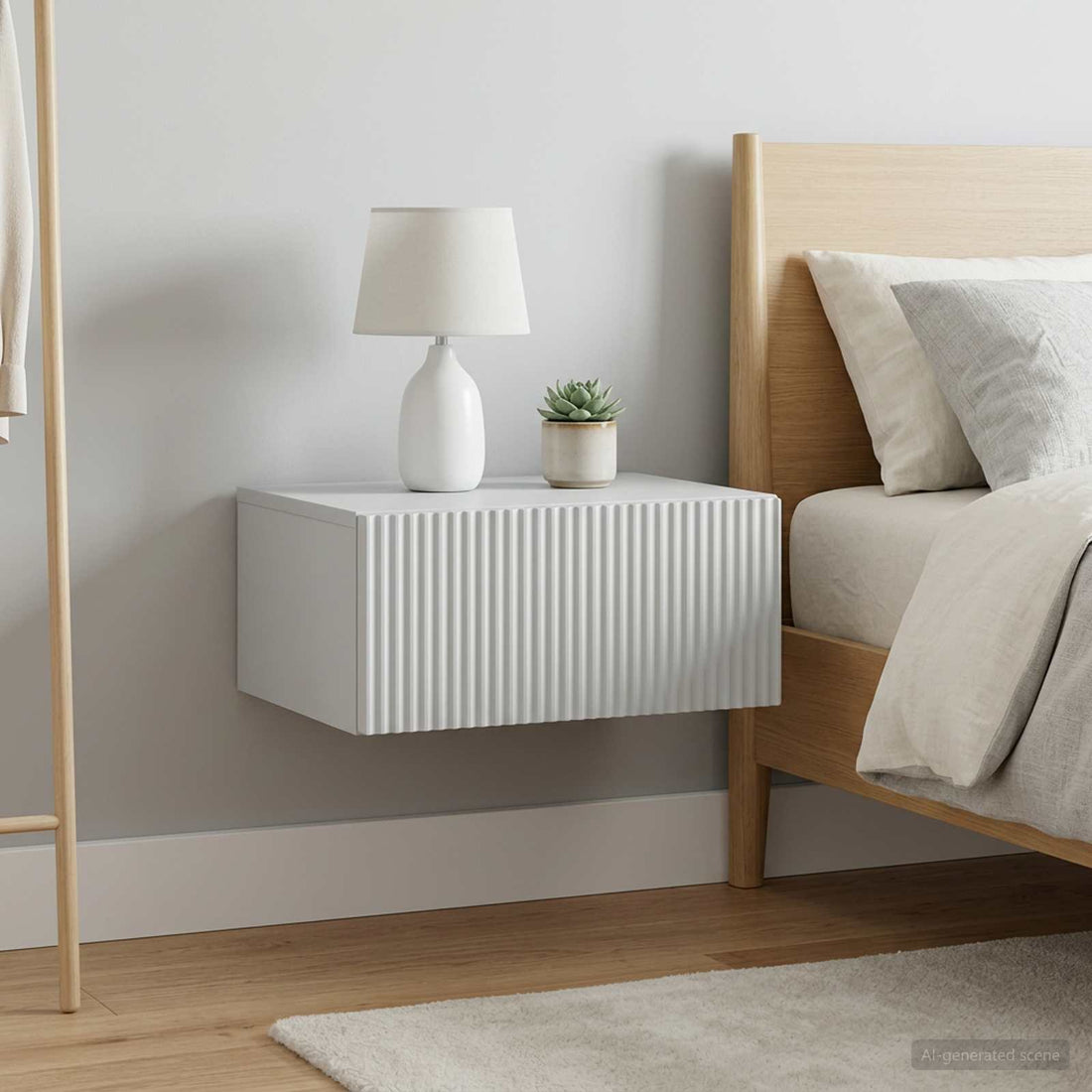 vidaXL Mesita de Noche de Pared 2 uds. 49 x 34,5 x 20 cm