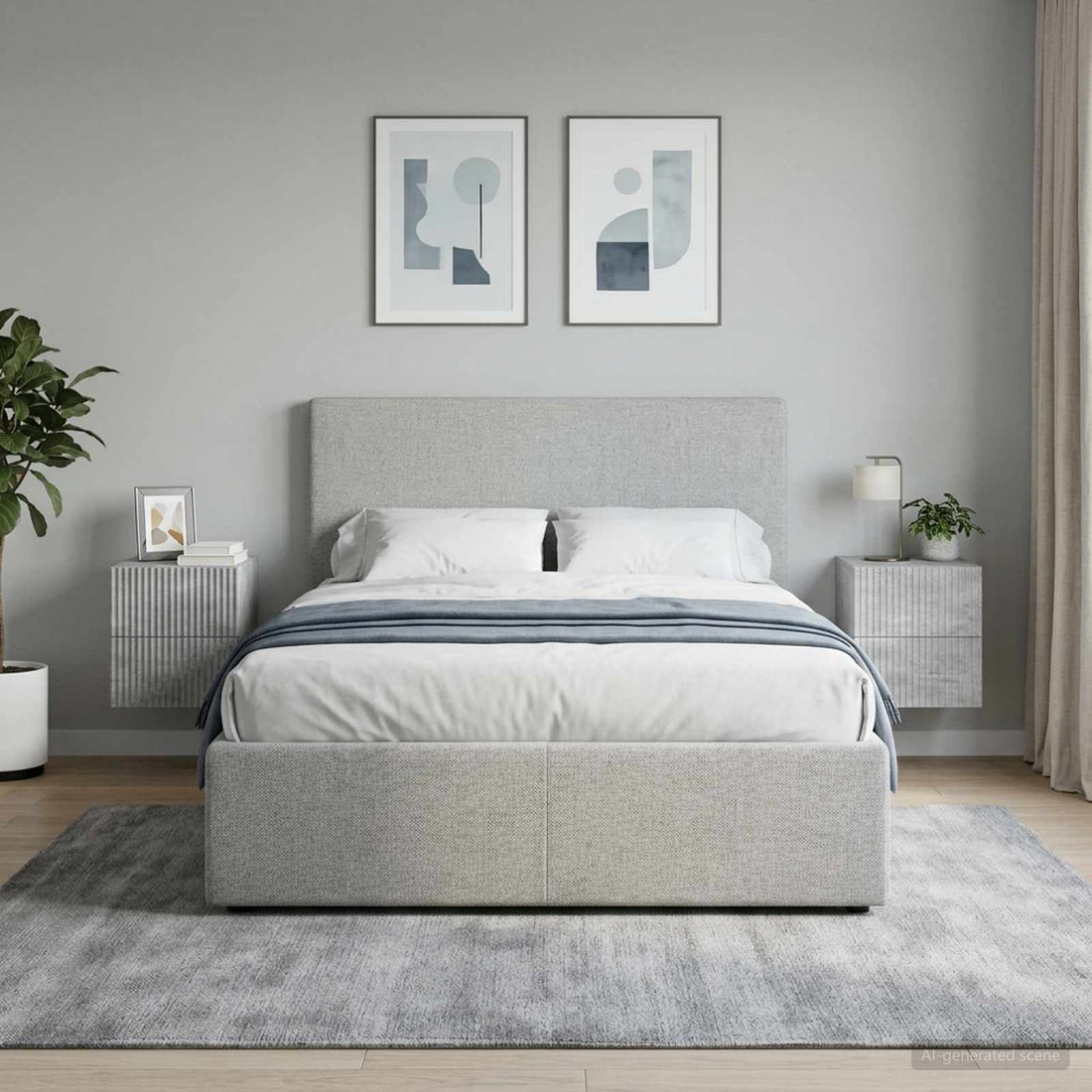 vidaXL Mesita de Noche de Pared 2 uds. Gris Hormigón 33 x 34,5 x 40 cm