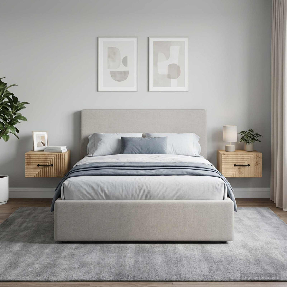 vidaXL Mesita de Noche de Pared 2 uds. Roble artisan 34,5 x 33 x 20 cm