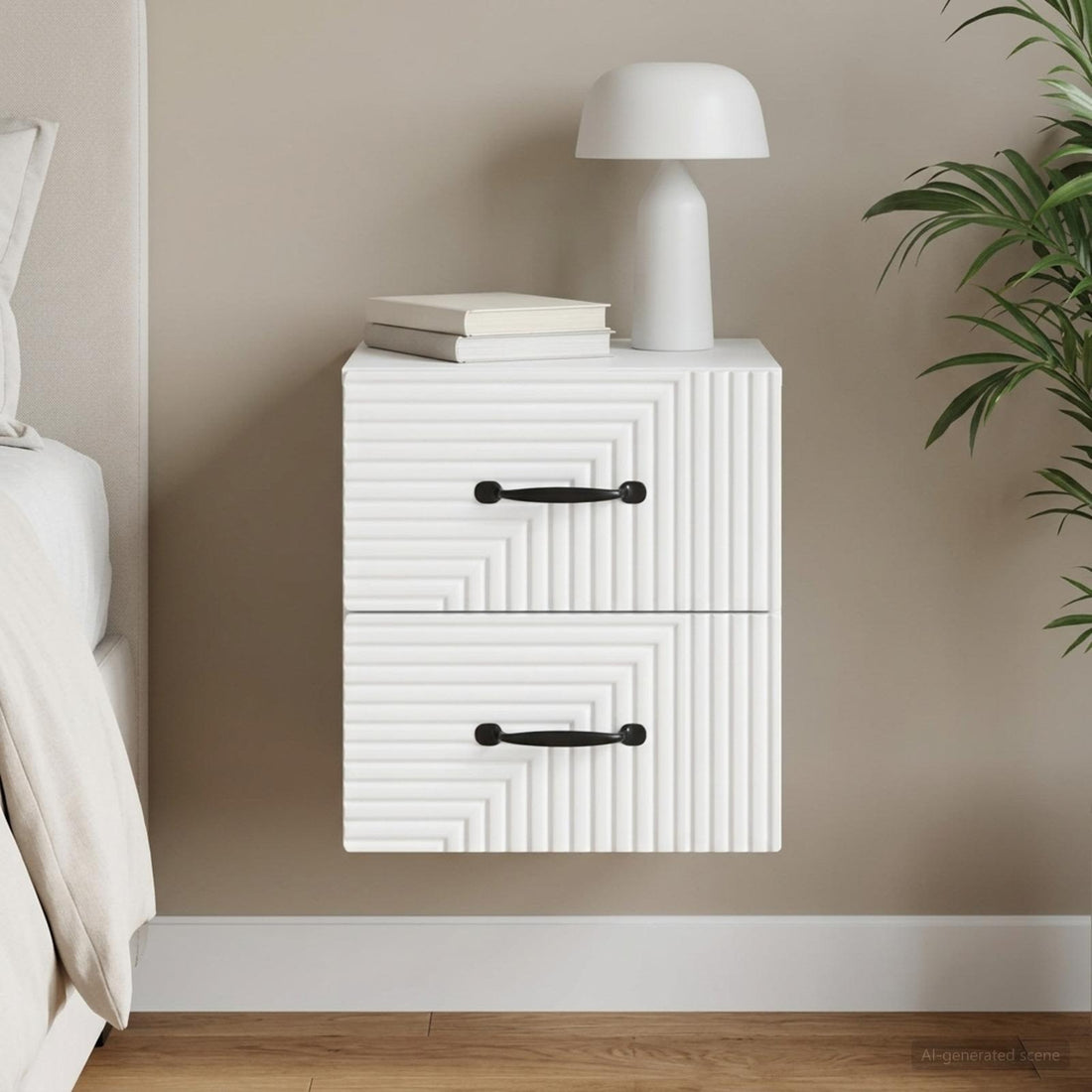 vidaXL Mesita de Noche de Pared 34,5 x 33 x 40 cm Madera de Ingeniería