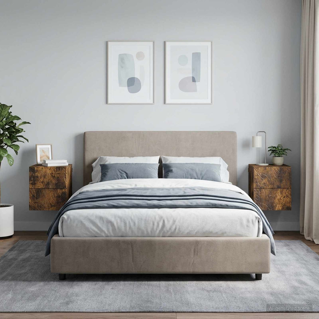 vidaXL Mesita de Noche de Pared 2 uds. Roble Ahumado 34,5 x 33 x 40 cm