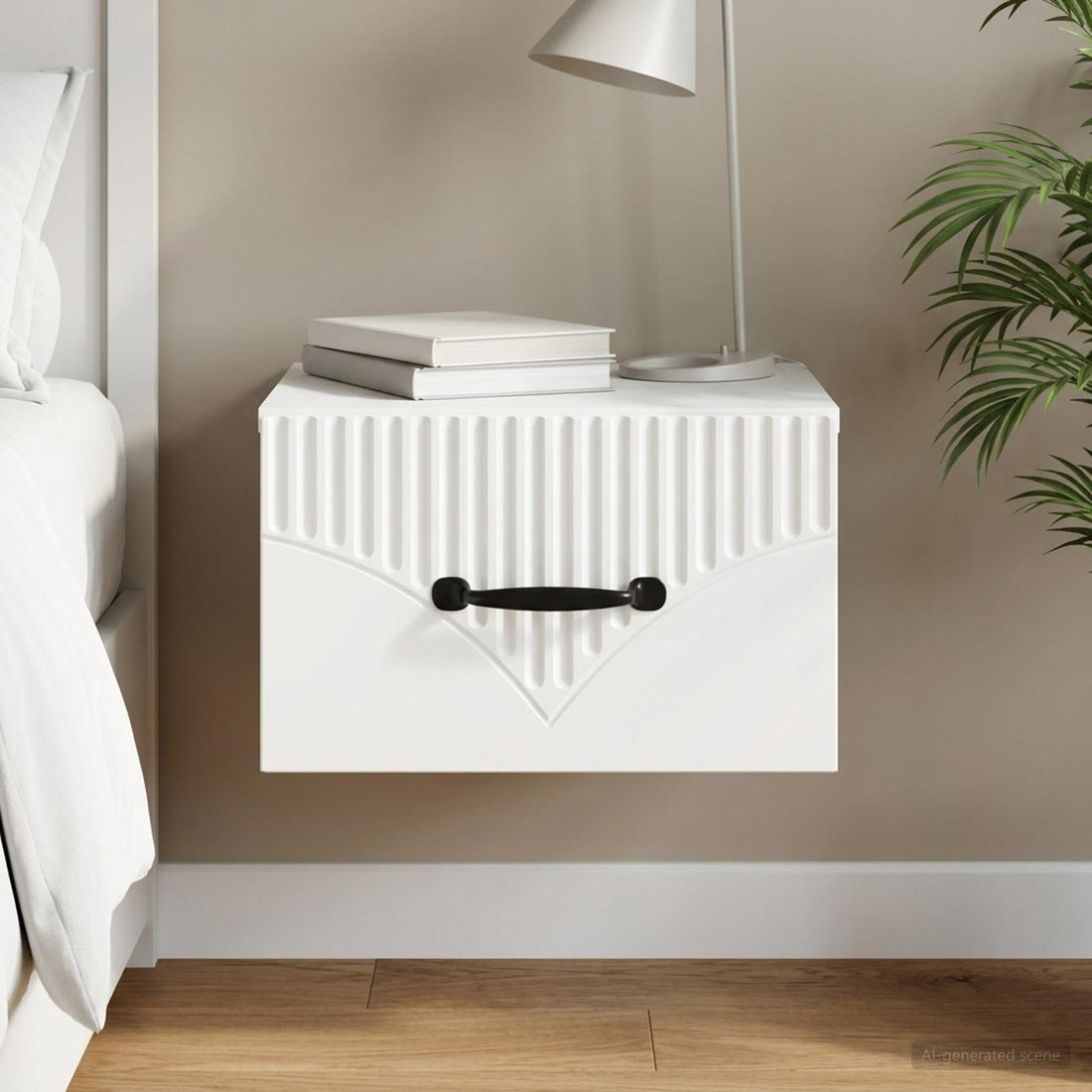 vidaXL Mesita de Noche de Pared 34,5 x 33 x 20 cm Madera de Ingeniería