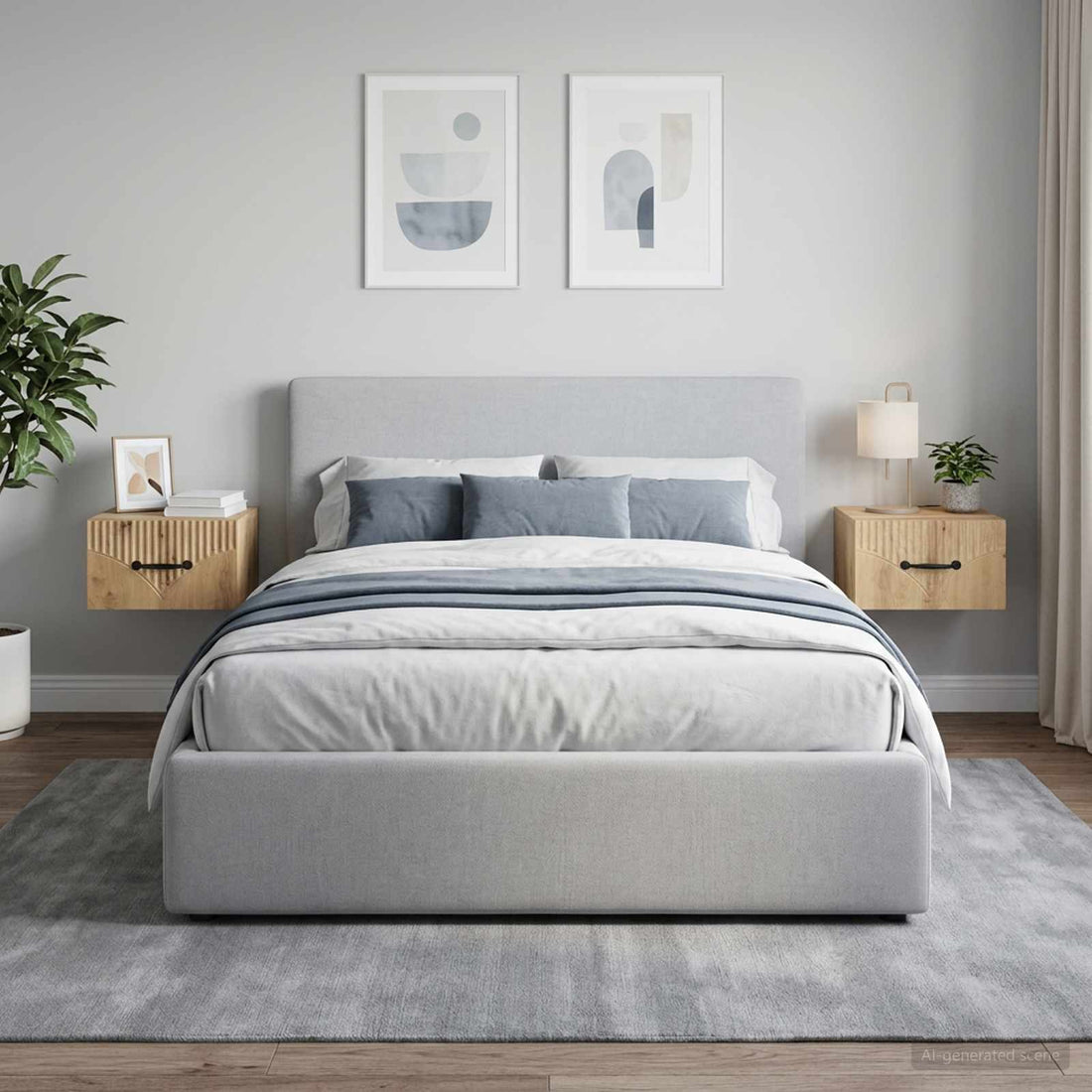 vidaXL Mesita de Noche de Pared 2 uds. Roble artisan 34,5 x 33 x 20 cm