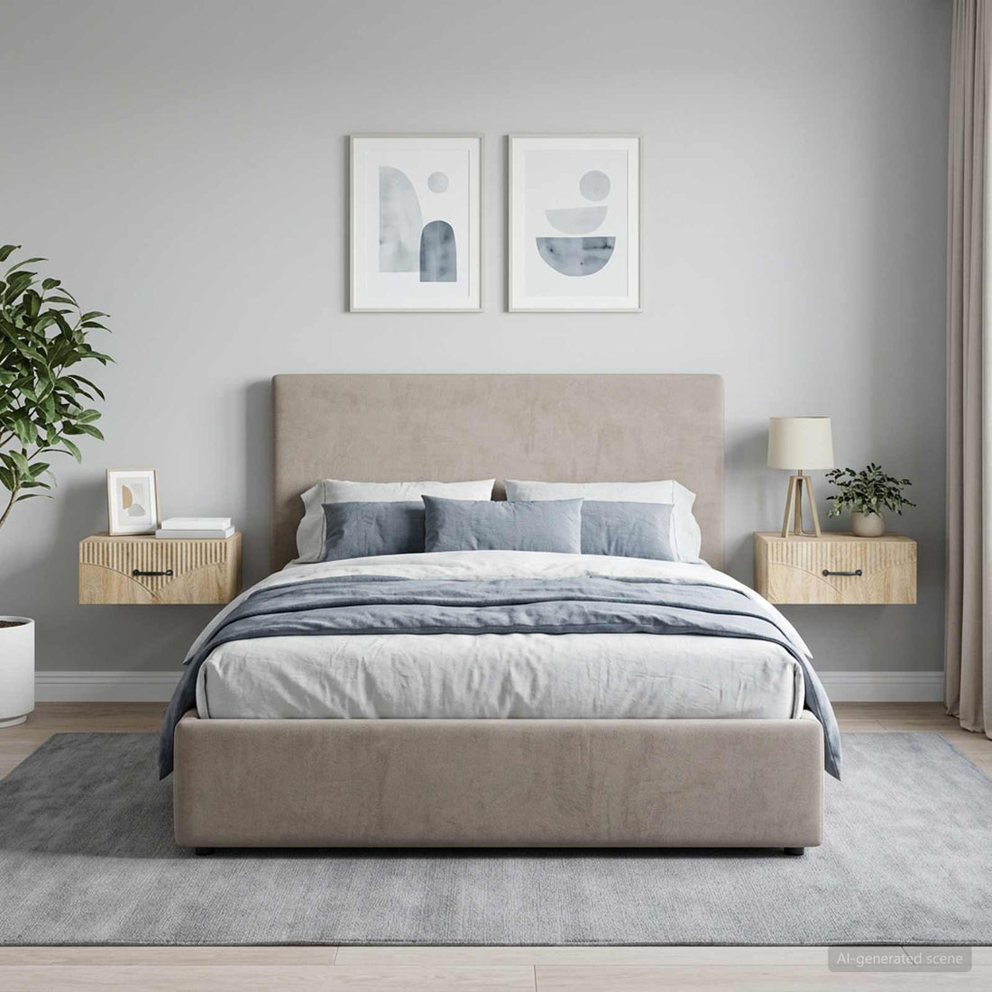vidaXL Mesita de Noche de Pared 2 uds. Roble Sonoma 49 x 34,5 x 20 cm