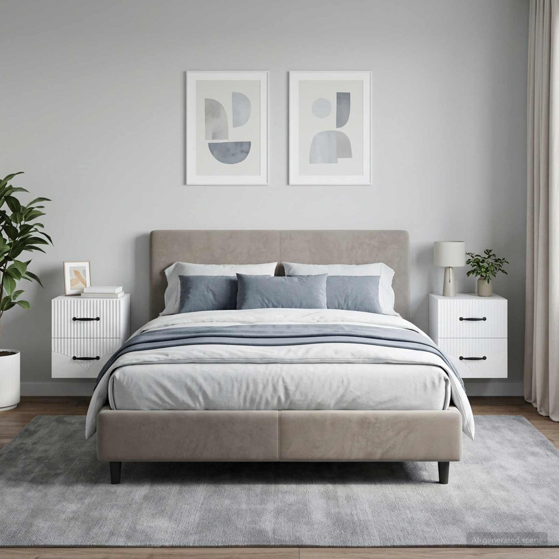 vidaXL Mesita de Noche de Pared 2 uds. 34,5 x 33 x 40 cm