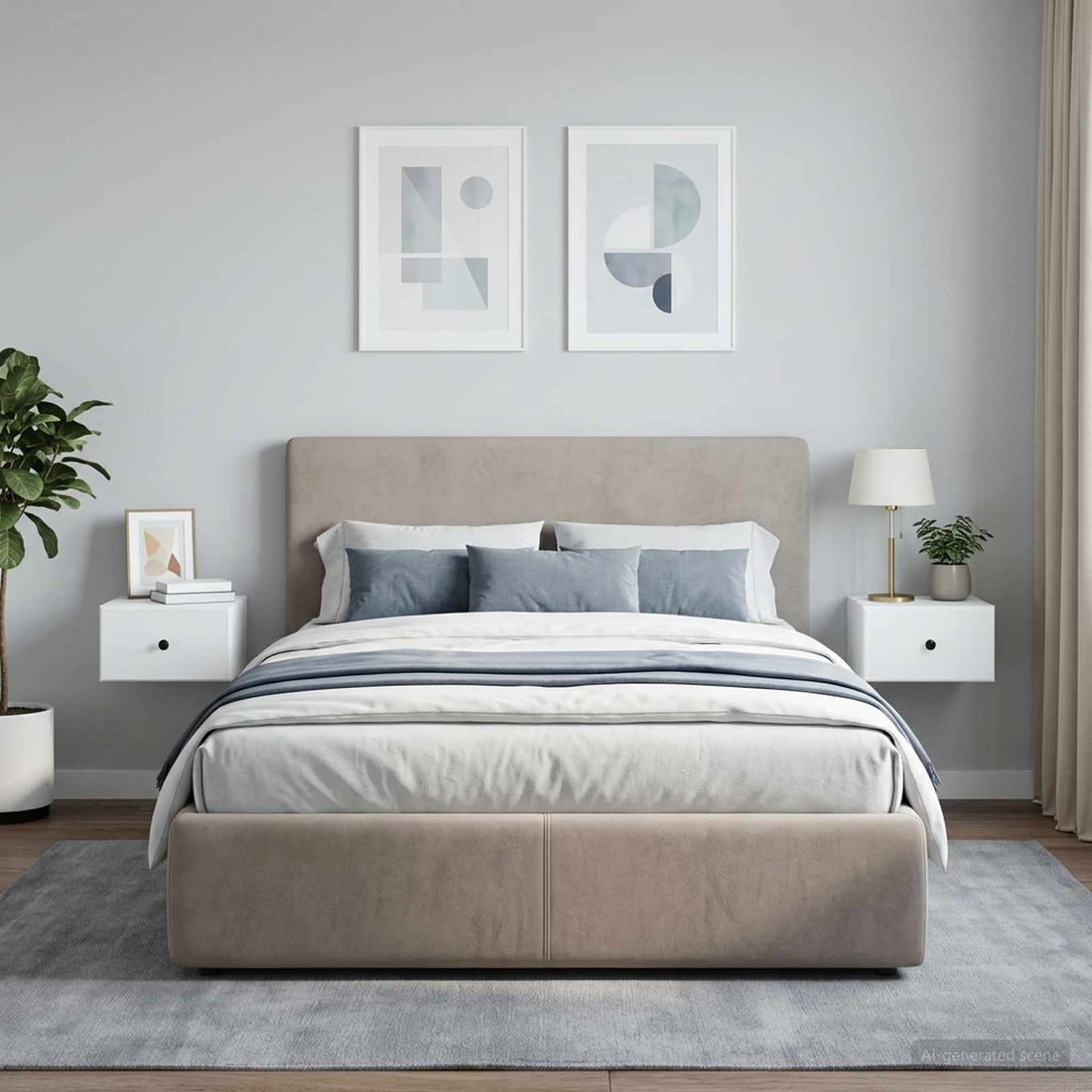 vidaXL Mesita de Noche de Pared 2 uds. 34,5 x 33 x 20 cm