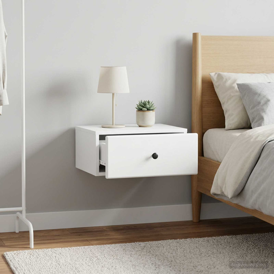vidaXL Mesita de Noche de Pared 2 uds. 49 x 34,5 x 20 cm