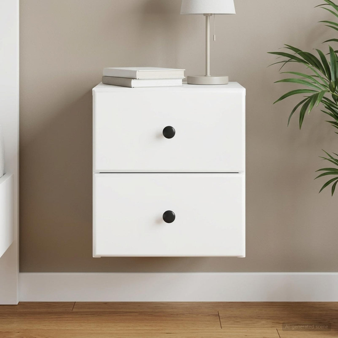 vidaXL Mesita de Noche de Pared 34,5 x 33 x 40 cm Madera de Ingeniería