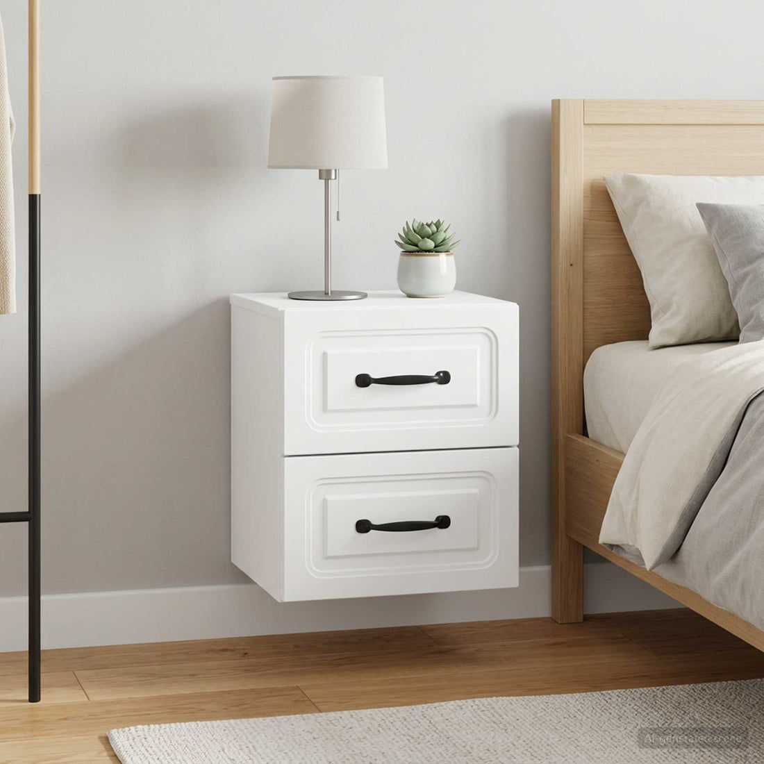 vidaXL Mesita de Noche de Pared 2 uds. 34,5 x 33 x 40 cm