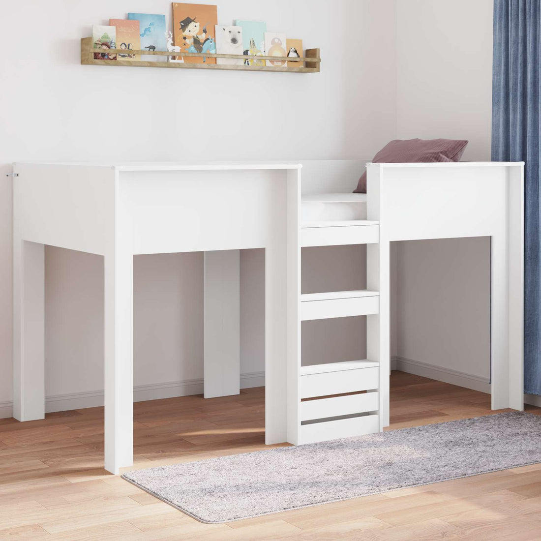 vidaXL Cama Litera para Niños 100 x 200 cm Madera de ingeniería