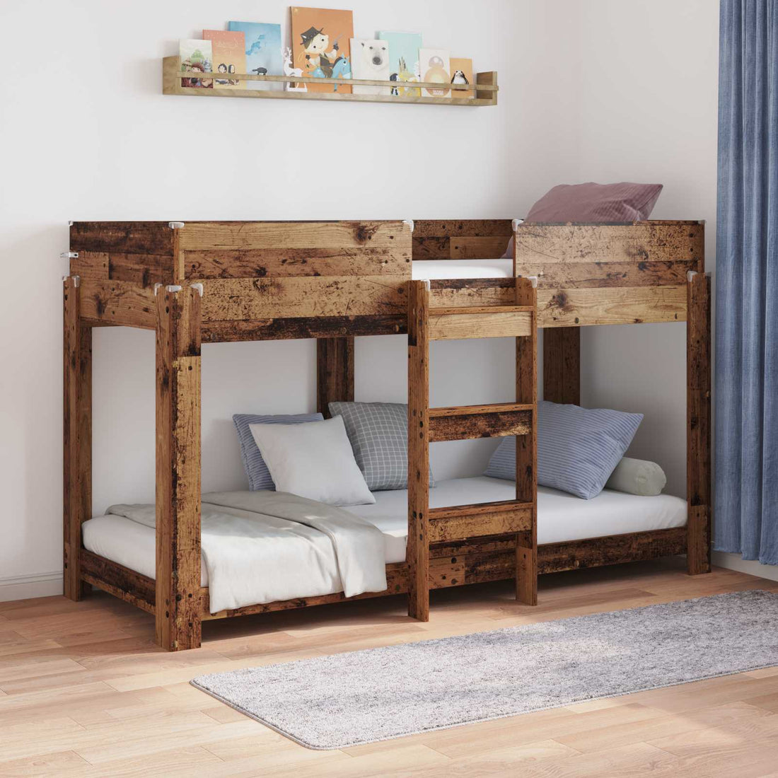 vidaXL Cama Litera para Niños Madera vieja 75 x 190 cm