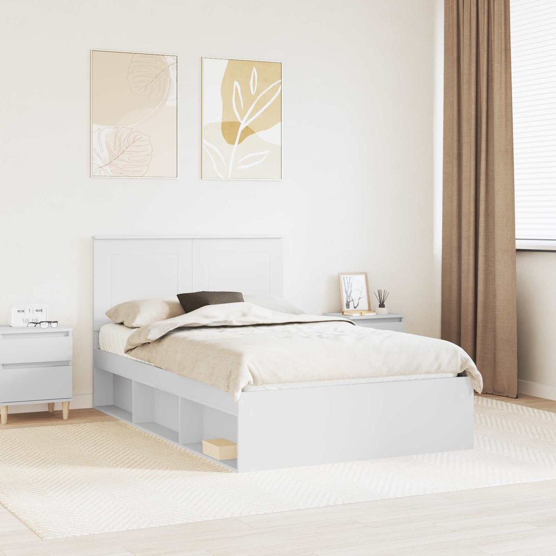 vidaXL Estructura de cama 120 x 200 cm Madera de pino macizo