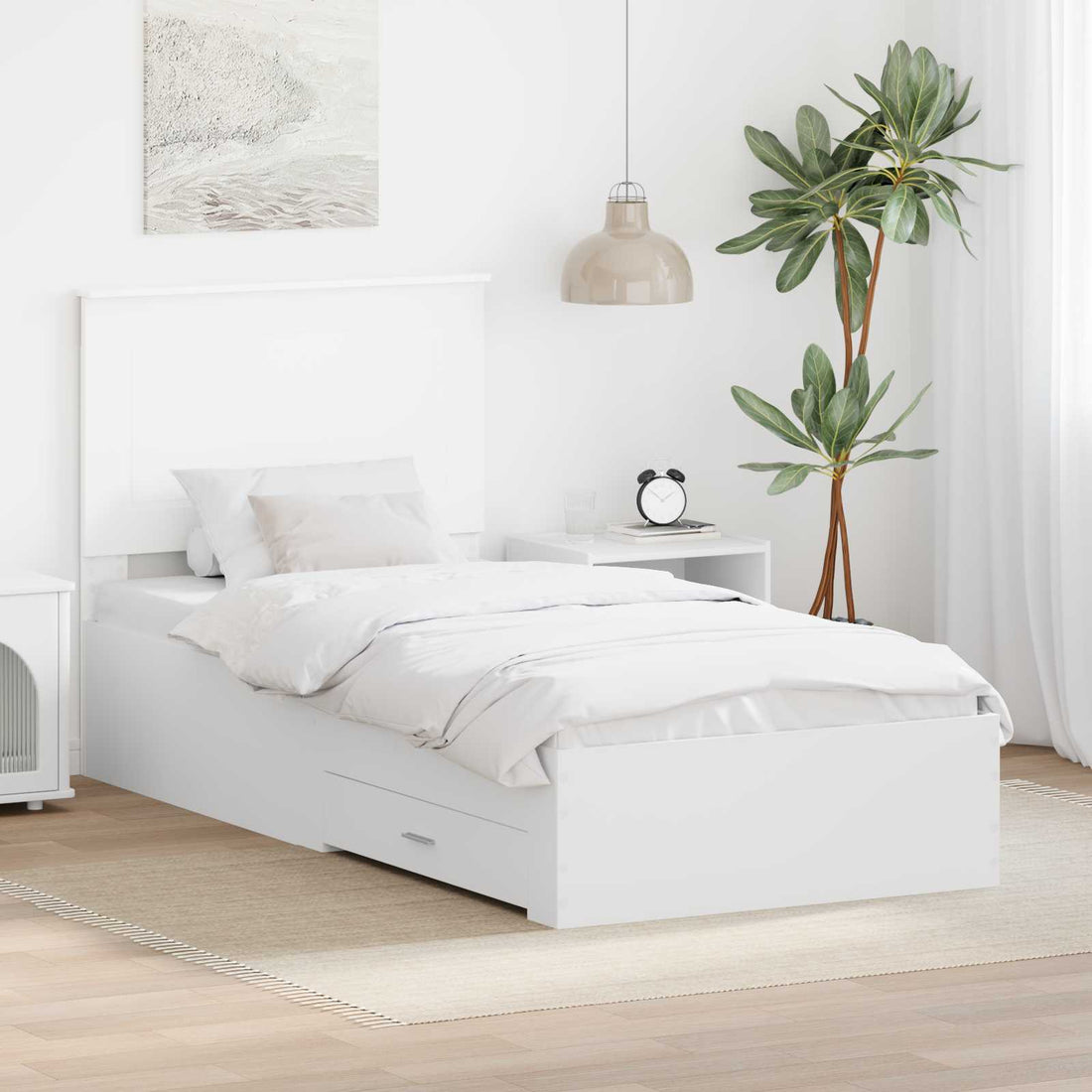 vidaXL Estructura de cama con cajón 90 x 190 cm Madera de ingeniería