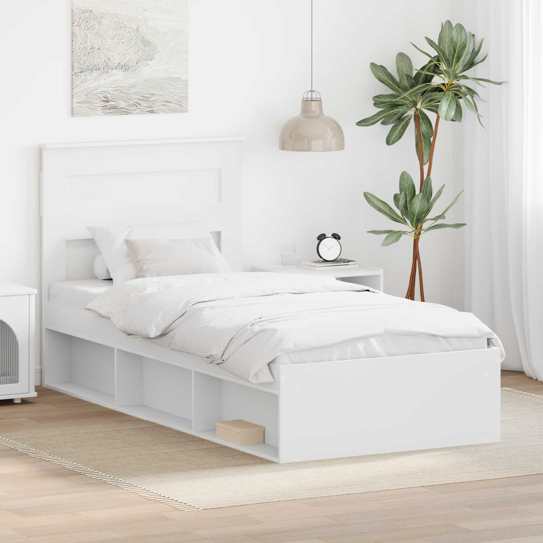 vidaXL Estructura de cama 100 x 200 cm Madera de pino macizo