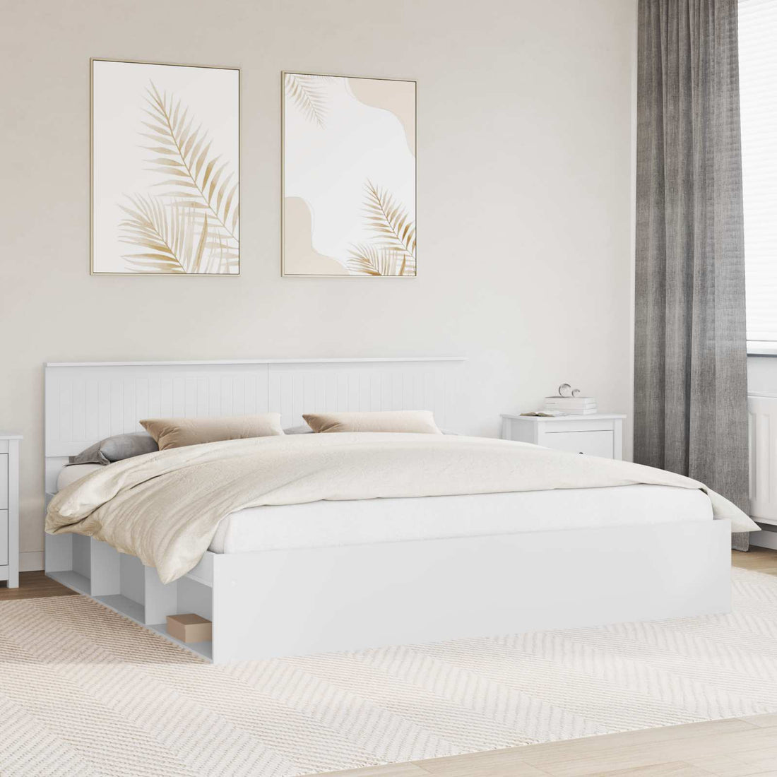 vidaXL Estructura de cama 200 x 200 cm Madera de pino macizo