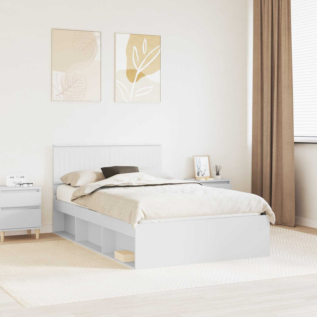 vidaXL Estructura de cama 120 x 190 cm Madera de pino macizo