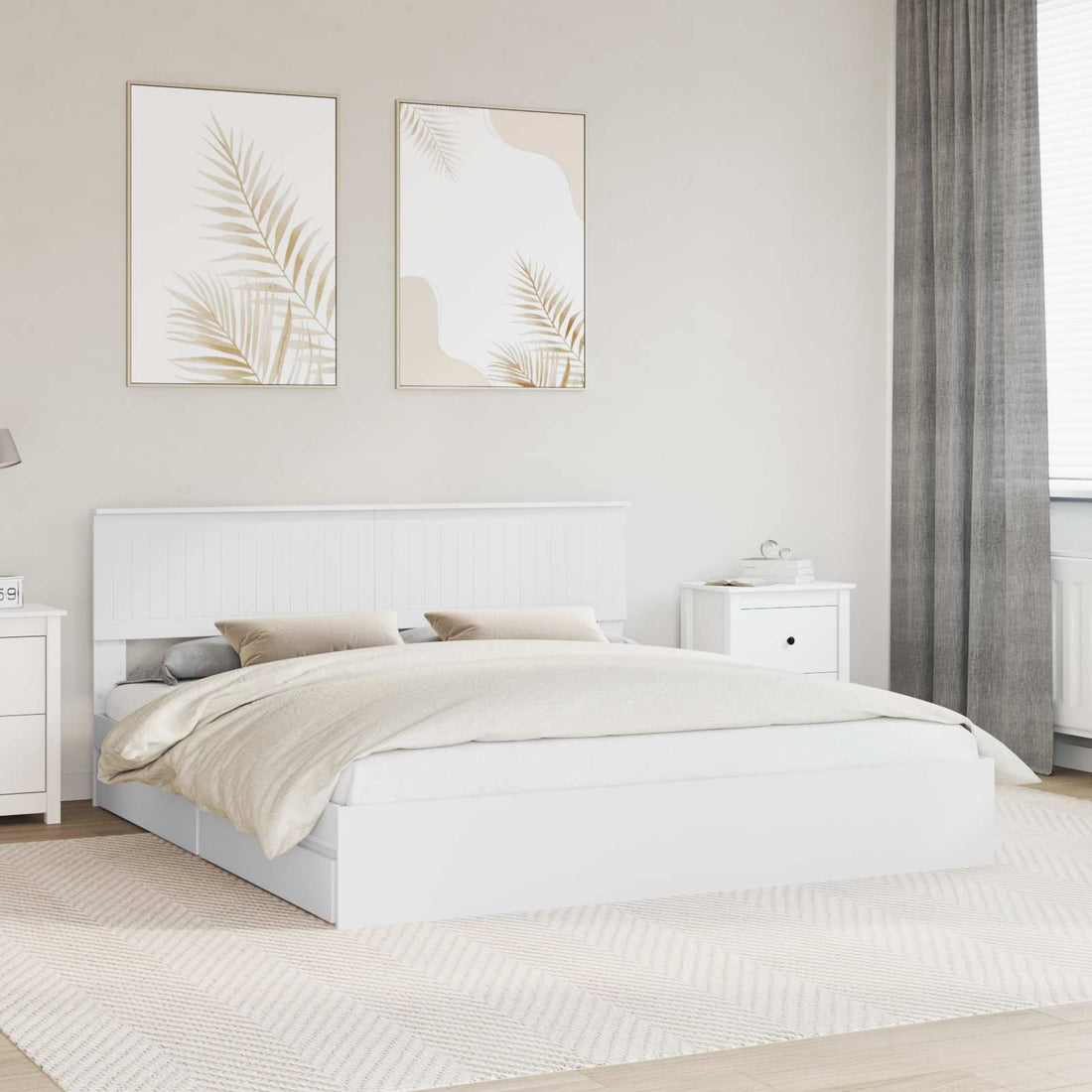 vidaXL Cama con almacenamiento 180 x 200 cm Madera de ingeniería