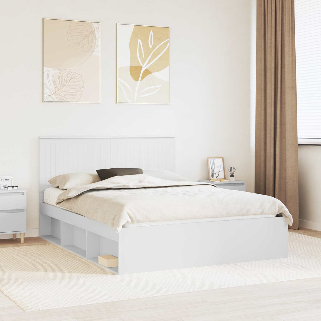 vidaXL Estructura de cama 150 x 200 cm Madera de pino macizo