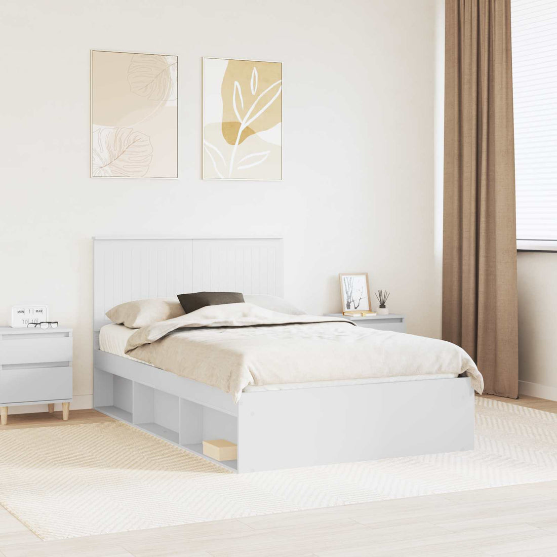 vidaXL Estructura de cama 120 x 200 cm Madera de pino macizo
