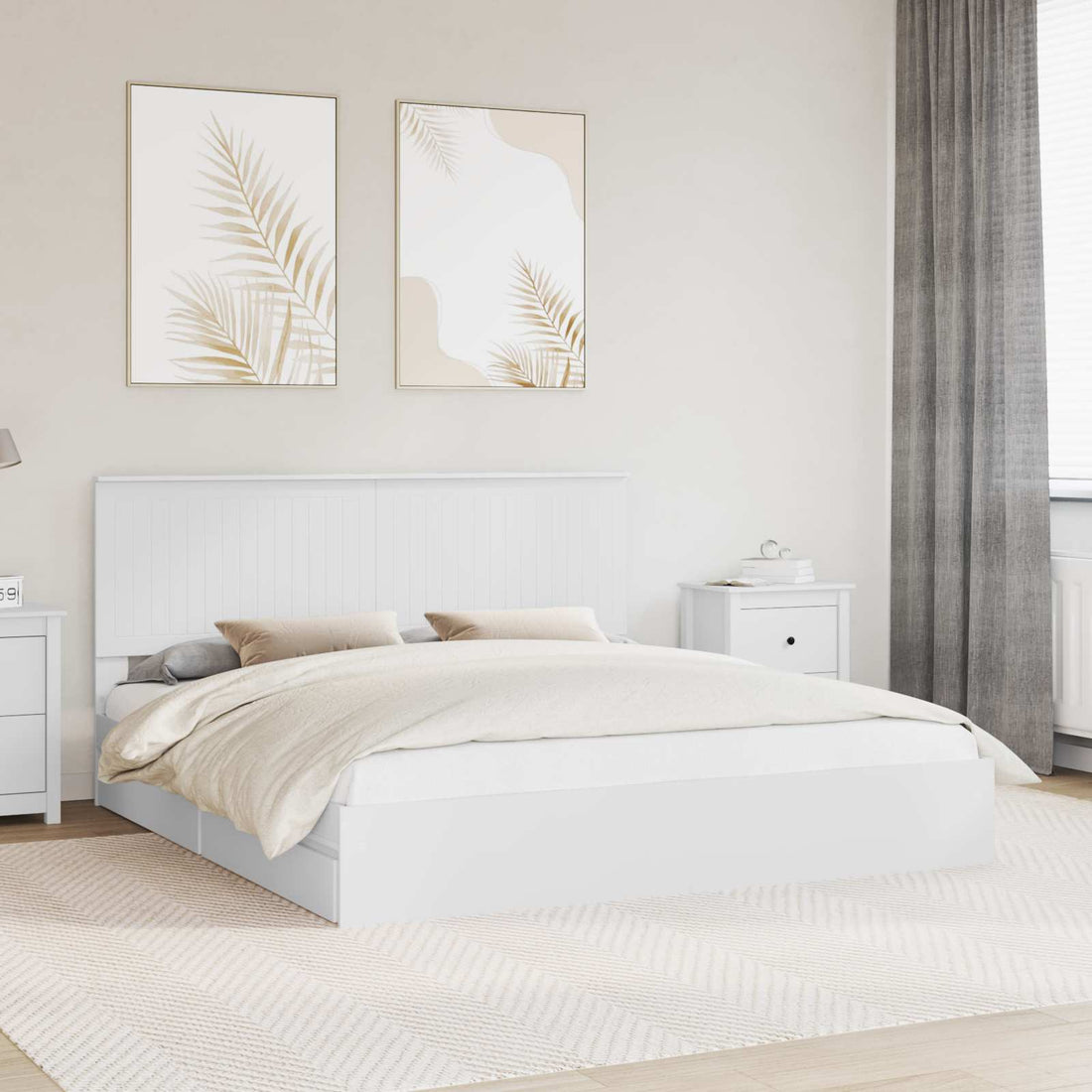 vidaXL Cama con almacenamiento 180 x 200 cm Madera de ingeniería