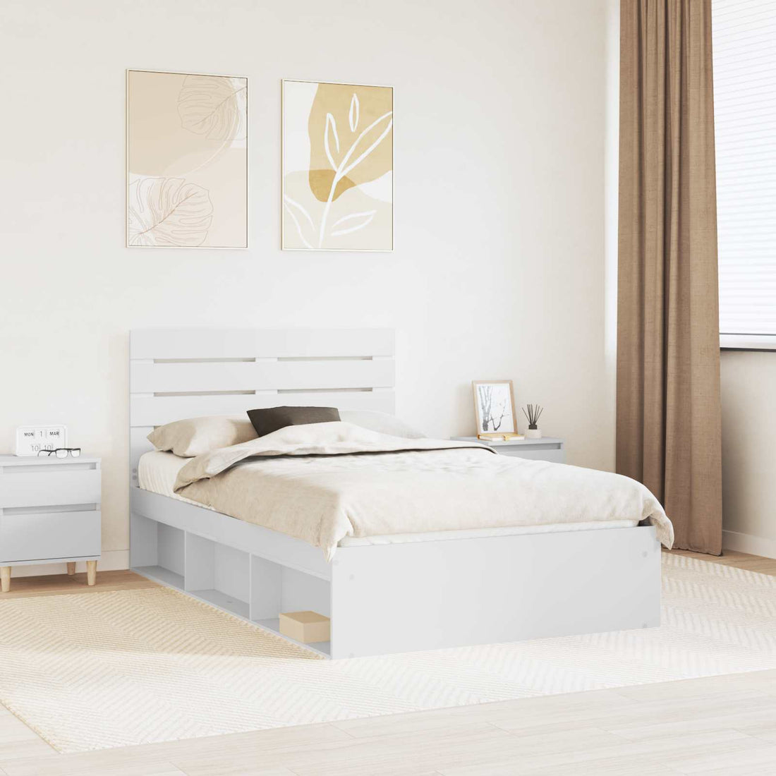 vidaXL Estructura de cama 120 x 190 cm Madera de pino macizo